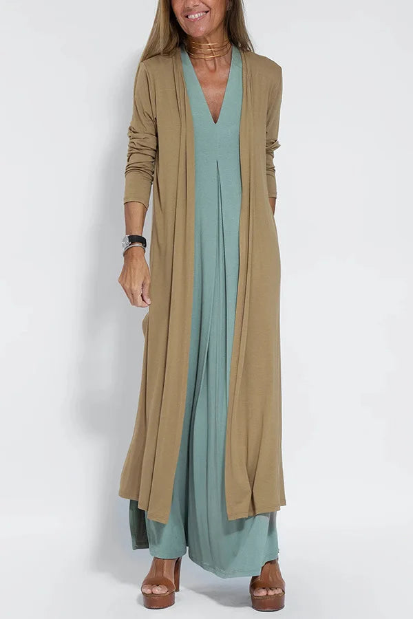 Long Sleeve Ankle Length Cardigan