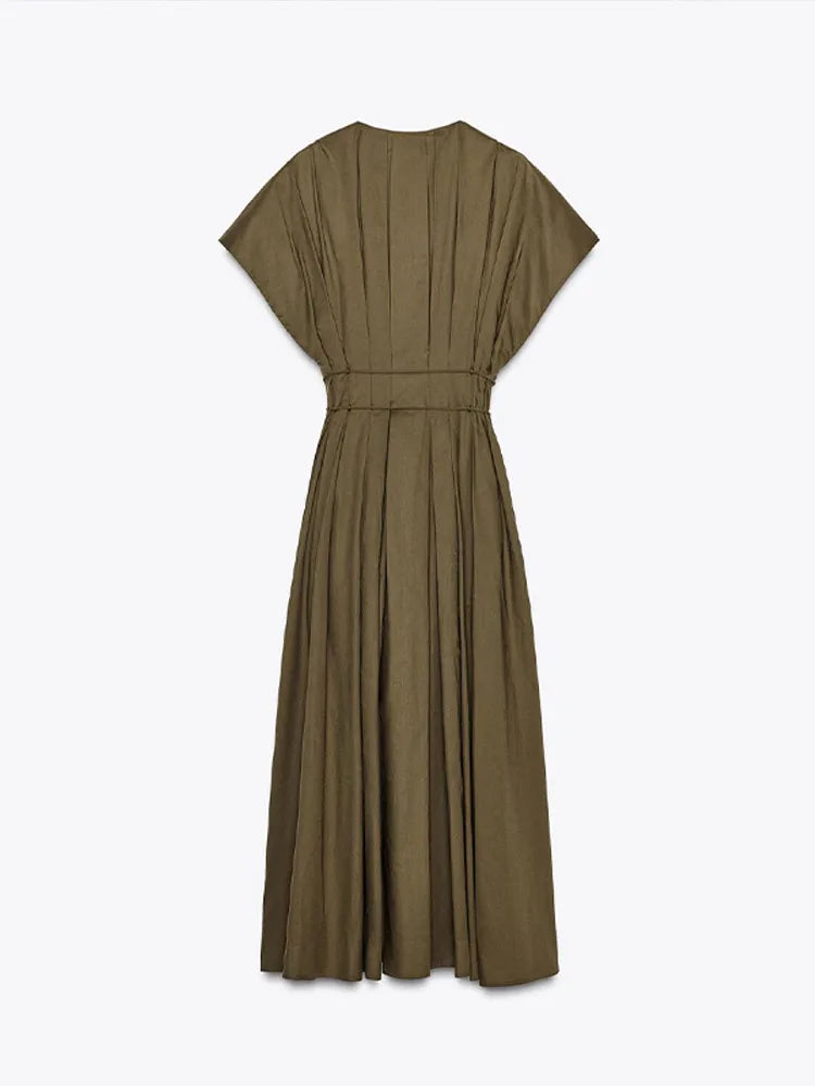 Cap Sleeve Long Dress