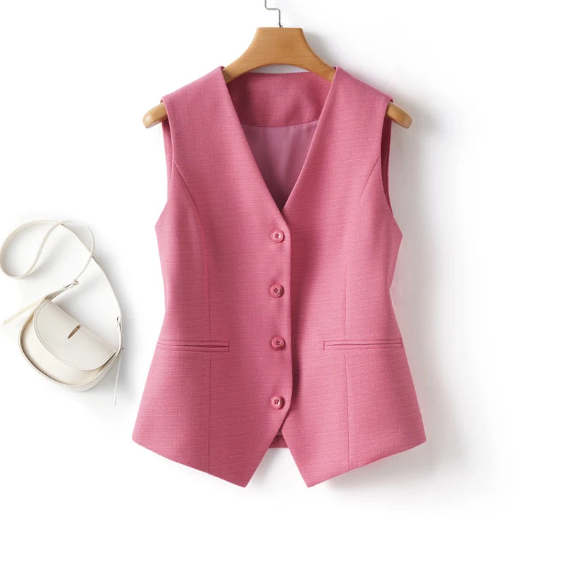 Sleeveless Suit Vest for Women