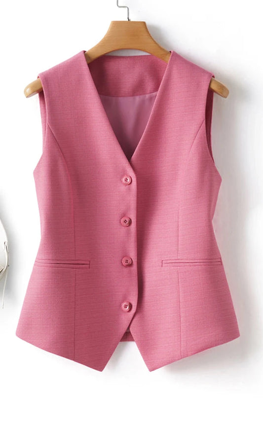 Sleeveless Suit Vest for Women