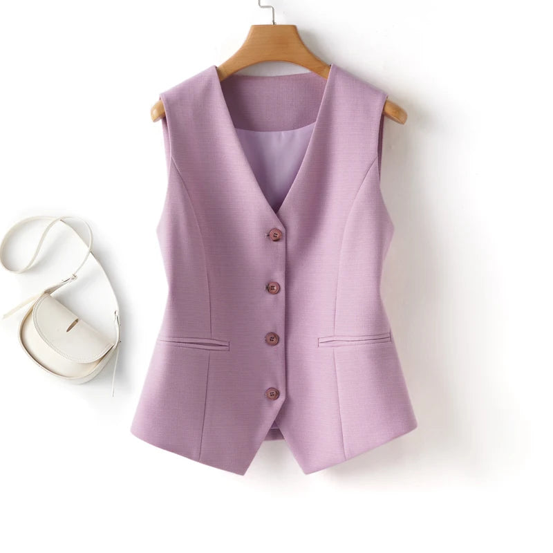 Sleeveless Suit Vest for Women