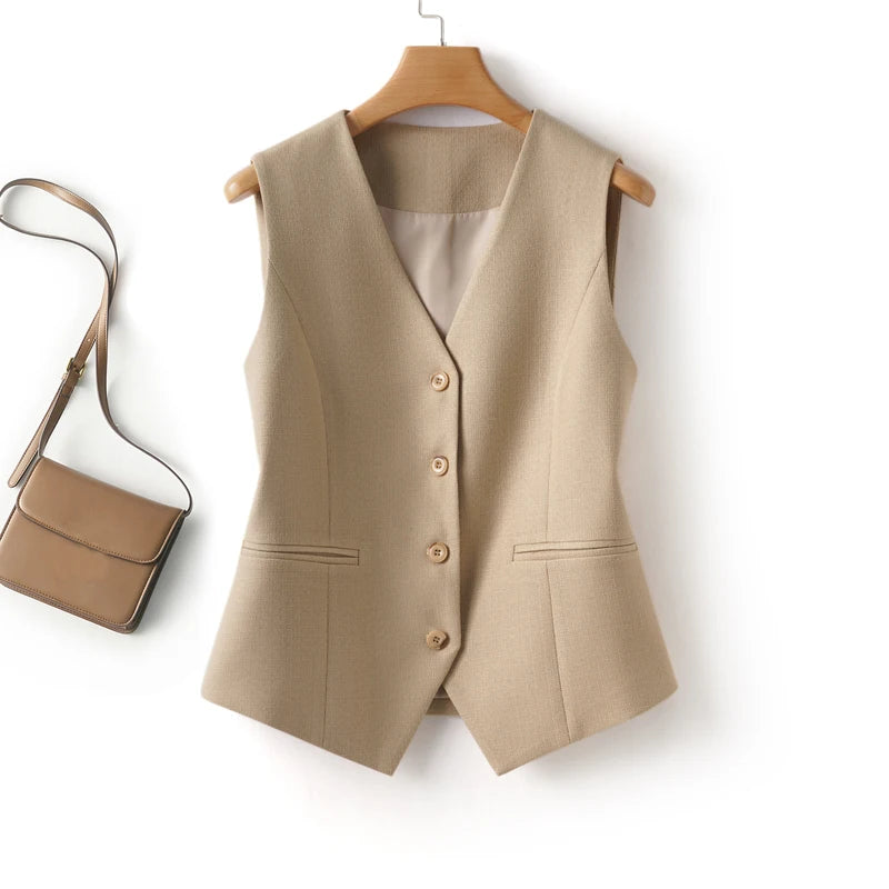 Sleeveless Suit Vest for Women
