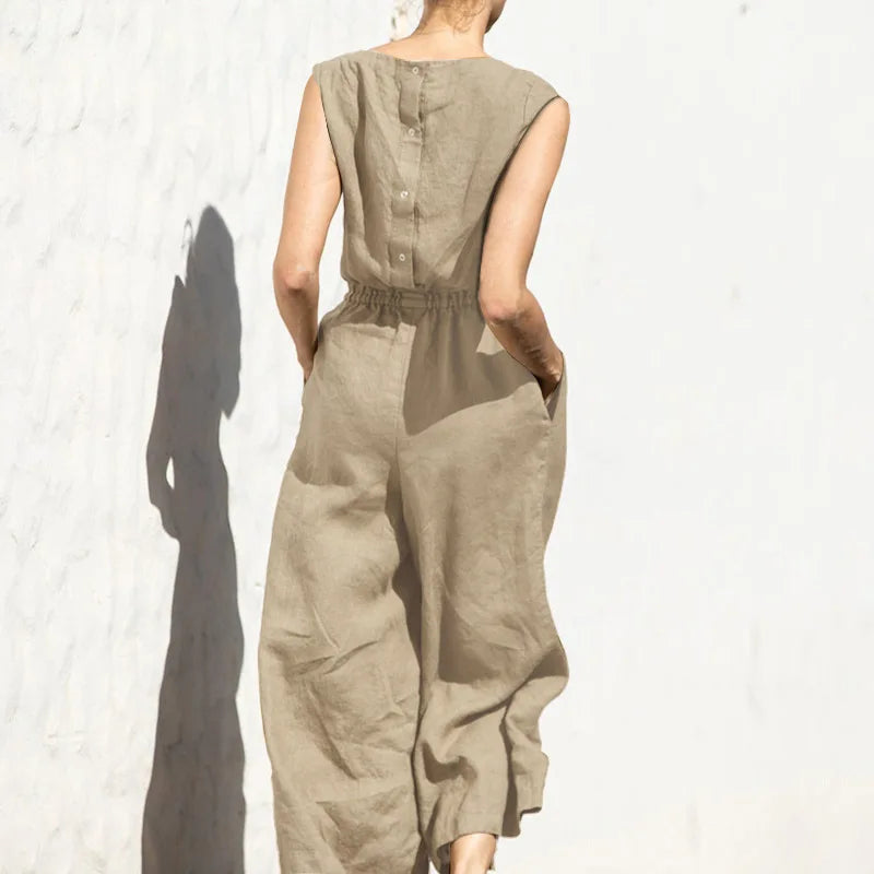 Cotton Linen Jumpsuit Women