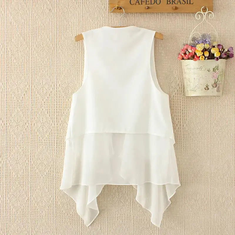 Chiffon Sleeveless Vest Women